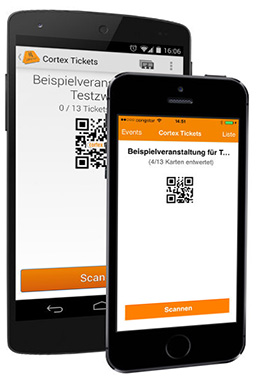 Ticketverkauf mit iPhone und Android Smartphone